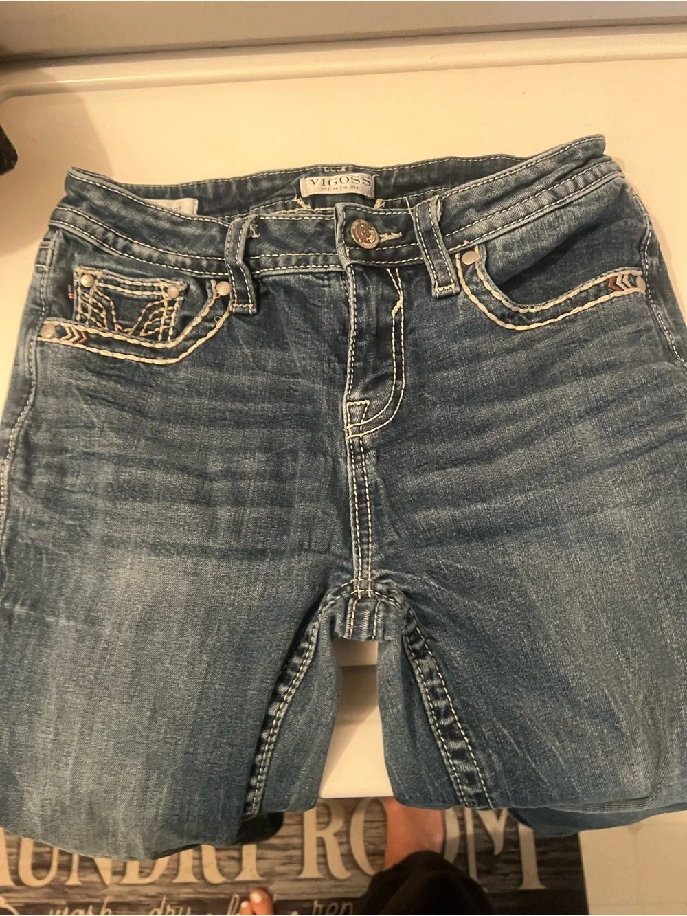 Vigoss Women's Faded Blue Denim Jeans